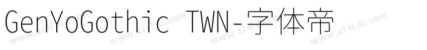 GenYoGothic TWN字体转换